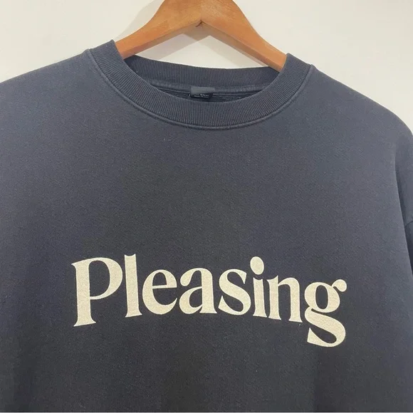 Pleasing Crewneck Medium Harry Styles Black Sweatshirt Casual - Picture 4 of 13